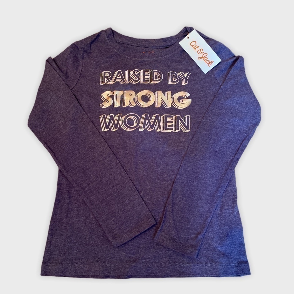 Cat & Jack long sleeve tee. 6-6x Blue and silver